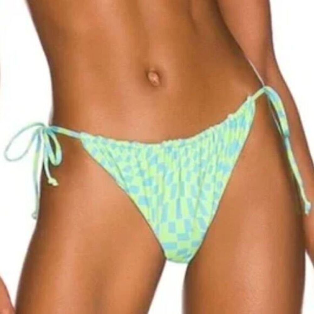 NEW It’s Now Cool x free people checkered wave bikini‎ bottom, L